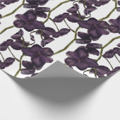 Minimalistische schwarze Blume Geschenkpapier (Ecke)