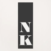 Minimalistische Schwarze Elegante Schwarze Einstic Yogamatte (Vorderseite)