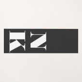 Minimalistische Schwarze Elegante Schwarze Einstic Yogamatte (Vorderseite (Horizontal))