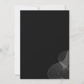 Minimalistische, schwarze, geometrische Hochzeit Einladung (Rückseite)