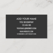 Minimalistische schwarze Gold Custom Logo QR Code Visitenkarte (Rückseite)