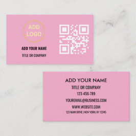 Minimalistische schwarze Gold Custom Logo QR-Code Visitenkarte