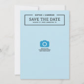 Minimalistische Schwarze Grenze Foto Save the Date (Vorderseite)