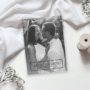 Minimalistische Schwarze Grenze Foto Save the Date