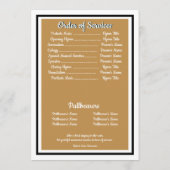 Minimalistische schwarze Grenze Gold Name Quotes B Programm (Rückseite)