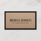 Minimalistische schwarze Grenze Visitenkarte (Vorderseite)