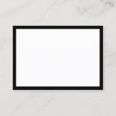 Minimalistische schwarze Grenze Visitenkarte (Rückseite)