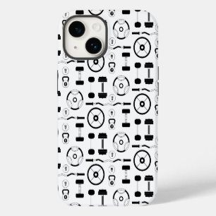 Minimalistische schwarze Gym-Ausrüstung iPhone 14 Hülle