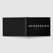 Minimalistische Schwarze Hochzeit Gästebuch (Voll)