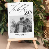 Minimalistische Schwarze Hochzeit Tischnummer Bild