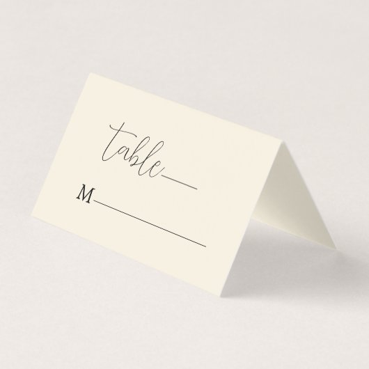 Minimalistische schwarze Kalligrafie auf beigem Hi Visitenkarten (Vorderseite)