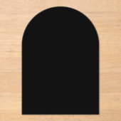 Minimalistische schwarze Katzensilhouette Acryleinladungen (Vorderseite)