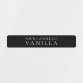 Minimalistische Schwarze Kerze Etiketten (Design 1)