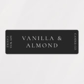 Minimalistische Schwarze Kerze Etiketten (Design 2)