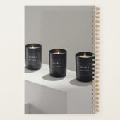 Minimalistische schwarze Kerzen mit winzigen Flamm Planer (Rückseite)