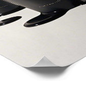 Minimalistische schwarze Kerzen mit winzigen Flamm Poster (Ecke)