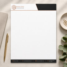 Minimalistische schwarze Kupfer-Unternehmensmarke