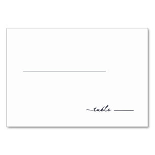 Minimalistische schwarze Linien und Kalligrafie Tischnummer