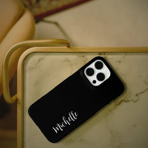 Minimalistische Schwarze Moderne Elegante Schrift iPhone 16 Pro Max Hülle