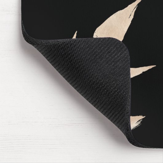 Minimalistische schwarze Monogramm-Maus-Pad aus Go Mousepad (Ecke)