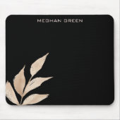 Minimalistische schwarze Monogramm-Maus-Pad aus Go Mousepad (Vorne)