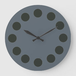 Minimalistische schwarze Punkte auf der benutzerde Große Wanduhr