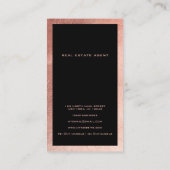 Minimalistische Schwarze Rose Visitenkarte (Rückseite)