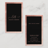 Minimalistische Schwarze Rose Visitenkarte (Vorne/Hinten)