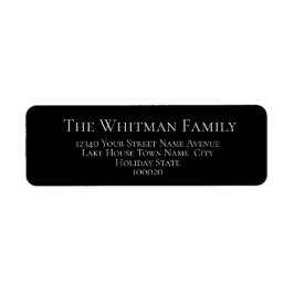 Minimalistische Schwarze Rücksendeadresse