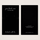 Minimalistische schwarze Schmuckkollektion (Vorne & Hinten)