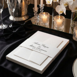Minimalistische schwarze Schrift für eine formelle Einladungsbanderole