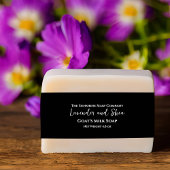 Minimalistische schwarze Seifenbauchband Einladungsbanderole