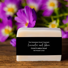 Minimalistische schwarze Seifenbauchband Einladungsbanderole