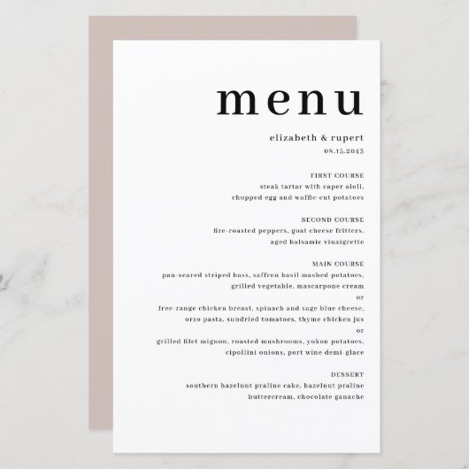 Minimalistische schwarze Serif-Script-Typografie-M (Vorne/Hinten)