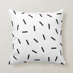 Minimalistische schwarze Sprinklermuster Muster Ki Kissen