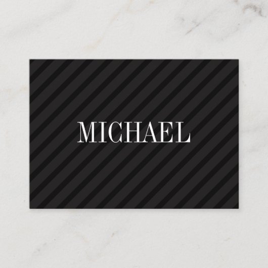 Minimalistische schwarze Streifen mit seriellem Sc Visitenkarte (Vorderseite)