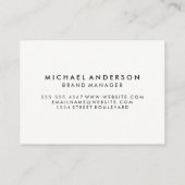 Minimalistische schwarze Streifen mit seriellem Sc Visitenkarte (Rückseite)