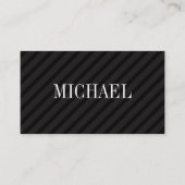 Minimalistische schwarze Streifen mit seriellem Sc Visitenkarte (Vorderseite)