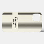 Minimalistische schwarze Streifen personalisiert Case-Mate iPhone Hülle (Rückseite (Horizontal))