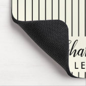 Minimalistische schwarze Streifen personalisiert Mousepad (Ecke)