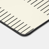 Minimalistische schwarze Streifen personalisiert Schreibtischunterlage (Ecke)