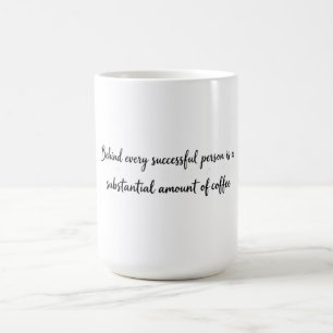 Minimalistische schwarze Tinten-Kaffee-Typografie- Kaffeetasse