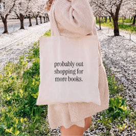 Minimalistische schwarze Typografie Buchliebhaber Tragetasche