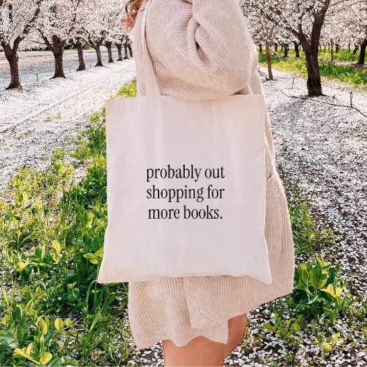 Minimalistische schwarze Typografie Buchliebhaber Tragetasche