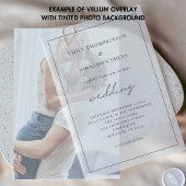 Minimalistische Schwarze Typografie-Hochzeit Pergament Einladungen