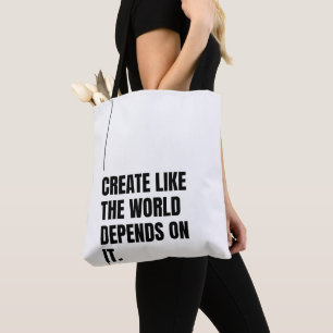 Minimalistische schwarze Typografie-Künstler Tasche