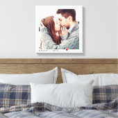 Minimalistische schwarze Typografie mit dem Foto " Leinwanddruck (Insitu (Schlafzimmer))