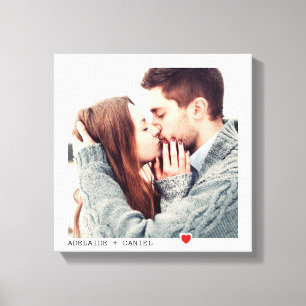 Minimalistische schwarze Typografie mit dem Foto " Leinwanddruck