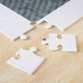 Minimalistische schwarze Typografie mit dem Foto " Puzzle (Seite)