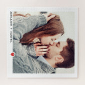 Minimalistische schwarze Typografie mit dem Foto " Puzzle (Horizontal)